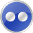 Blue Flickr White Icon 48x48 png